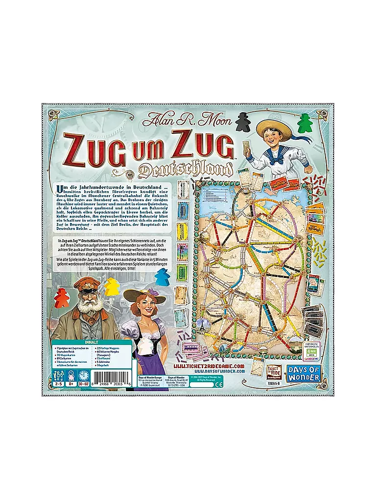 Asmodee Brettspiel Zug Um Zug Deutschland Keine Farbe